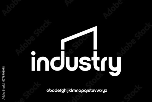 Creative industry wordmark logo with custom lowercase alphabet font.