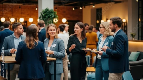 People networking at an event
