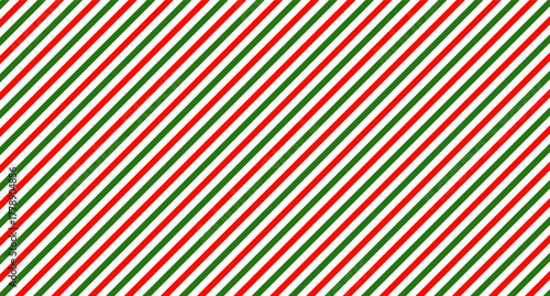 Red and white diagonal stripes background vector illustration. Candy cane pattern for Christmas or New Year concept, flat lay, seamless. Stripe pattern for gift wrap, fabric pattern, textile, tile