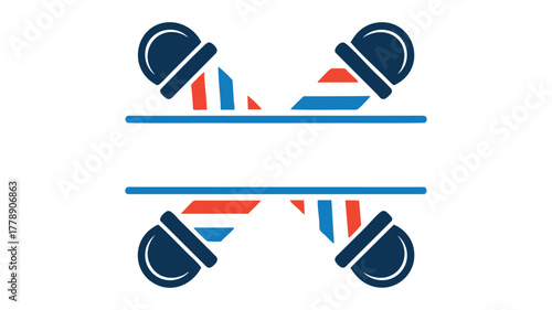 Barbershop pole split design