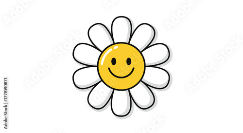 Cheerful daisy with a sunny face radiates joy and playful happiness promoting positivity and
