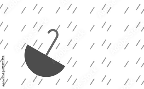 Rain umbrella upside down scene