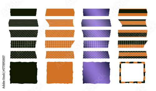 ハロウィンカラーのマスキングテープ　素材