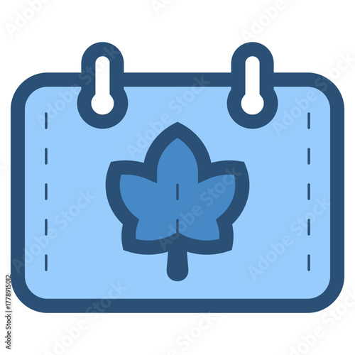 fall season calendar icon illustration