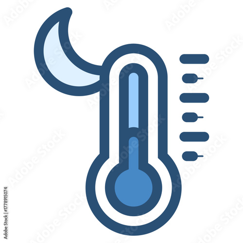 night temperature icon illustration