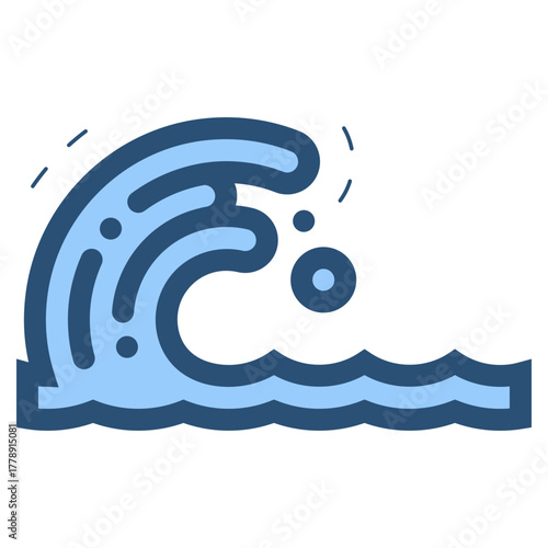 sea waves icon illustration
