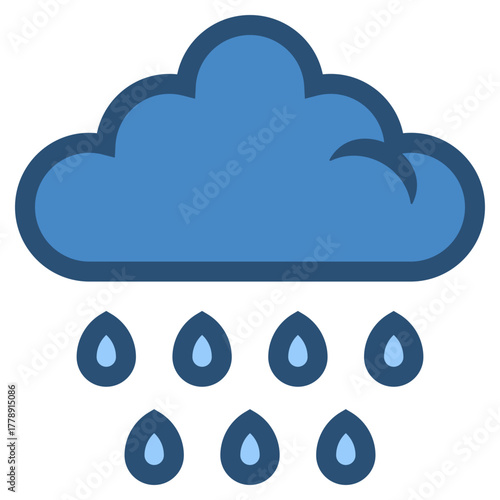 raining cloud icon illustration