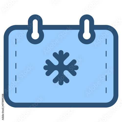 winter season calendar icon illustration