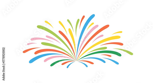 Colorful firework burst, vector graphic design illustration element