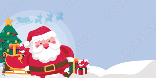 Christmas celebration banner with party themed vector art