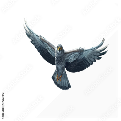 Magnificent Falcon Soaring Elegantly Through the Air in Beautiful Flight transparent background