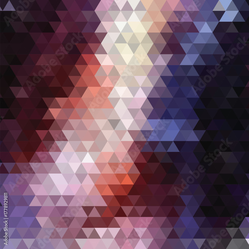 dark colored abstract marble irregular plastic stony mosaic pattern texture background with black grout - purple, violet, pink, blue, beige colors.