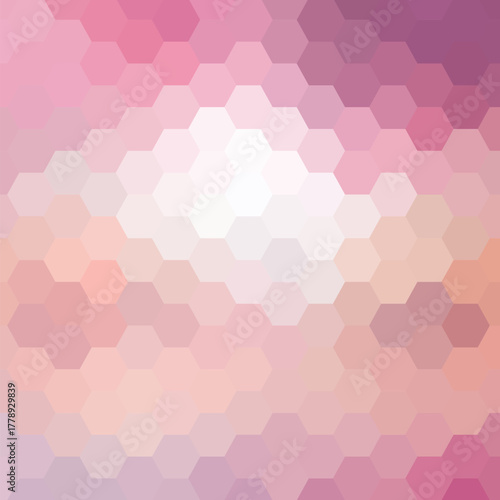 Cream and pink hexagons abstract background illustration. eps 10