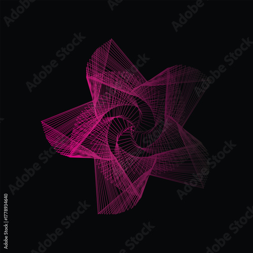 Magenta geometric vortex Design
