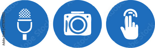 Vibrant Digital Artwork of Multi-media Interface