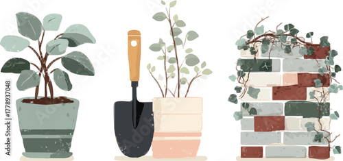 Urban Greenery - A Trio of Flat Design Icons for Cultivating City Spaces