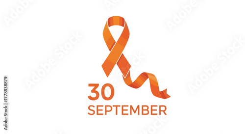 Orange Awareness Ribbon for September 30th Commemoration Day.