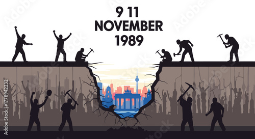 Berlin Wall Demolition: Commemorating the Fall of 1989.