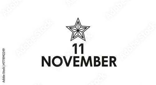 11 November Remembrance Day Star Icon.