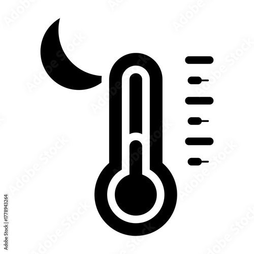 night temperature glyph icon
