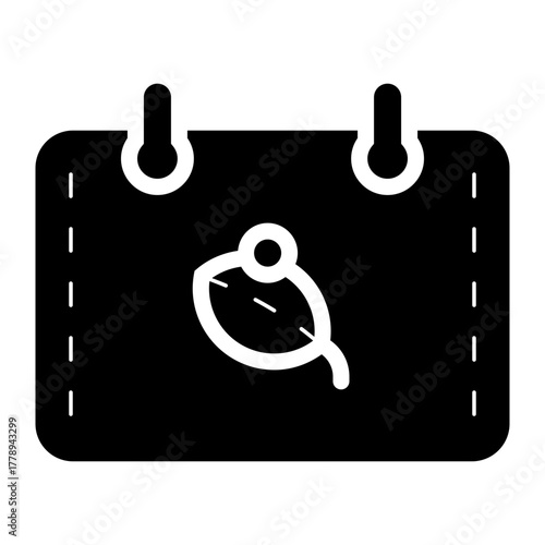 spring season calendar glyph icon