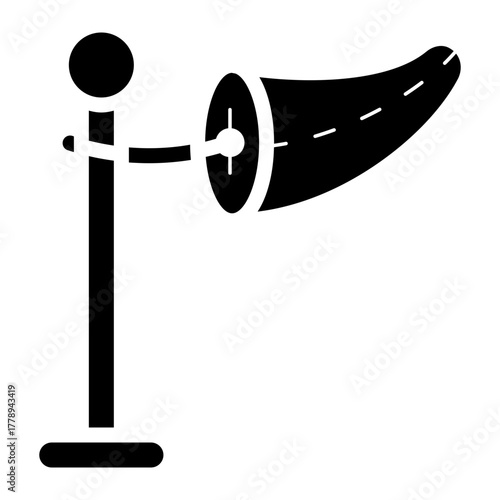 windsock wind direction indicator glyph icon
