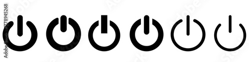 Power Button Icon Vector set. switch Illustration sign collection. start symbol or logo.