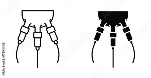 automatic milking icon udder farm machine symbol in black and white