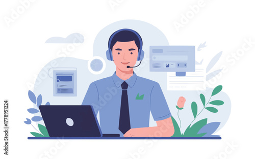 Friendly customer support agent assisting clients, ready to help grow your business with professional online support and effective problem solving skills