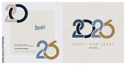 2026 logo and premium wish card. Happy new Year.