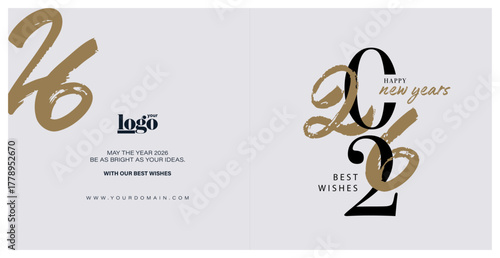 2026 logo and premium wish card. Happy new Year.