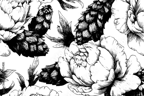 intricate tapestry artistry, where nature's bounty meets precision design. | Clean, isolated vector art for creative projects.