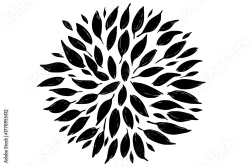 Elegant Tree Life: Black White Art Deco Pattern | Clean, isolated vector art for creative projects.