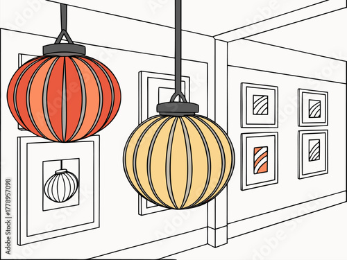 Beautiful glass Christmas balls suspended in air, vibrant reflections, bright white space, smooth 3D vector design, elegant festive illustration.