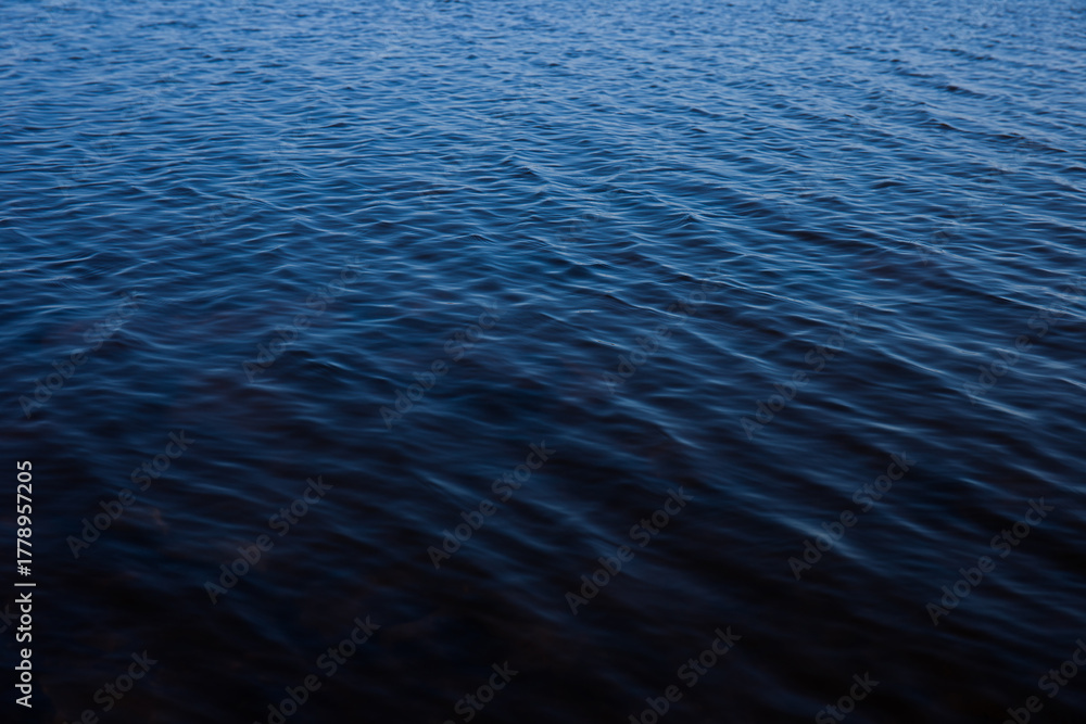 Naklejka premium Blue Water Ripples Pattern Abstract Nature Photography