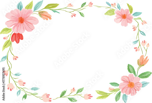 frame of flowers
