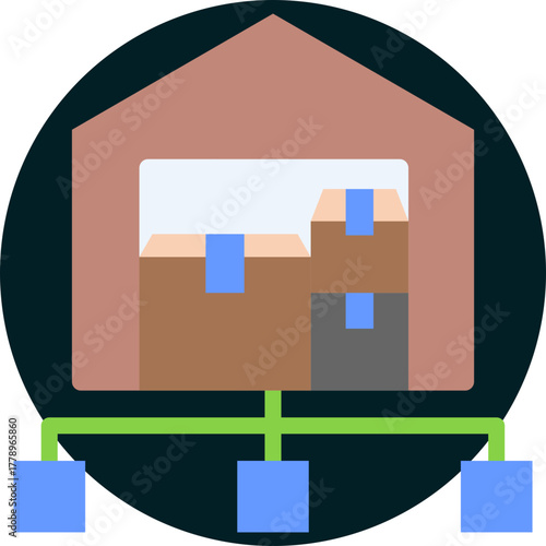 Distributor icon isolated on white background. vector illustration icon for business to consumer