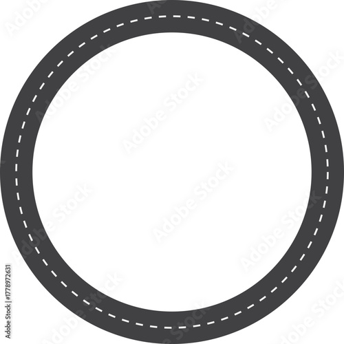 Race Track in Letter O Shape, Road Track