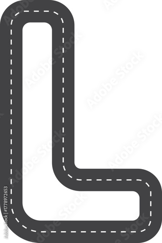 Race Track in Letter L Shape, Road Track