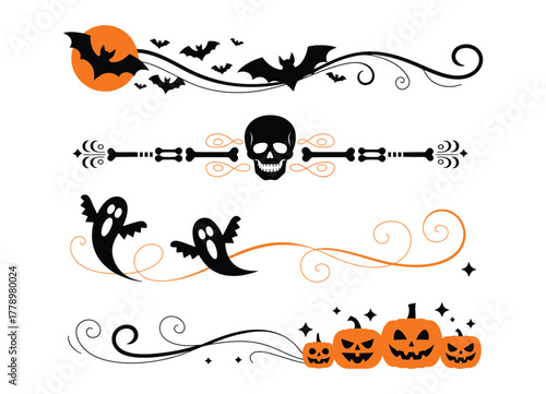 Halloween dividers spooky decorative set
