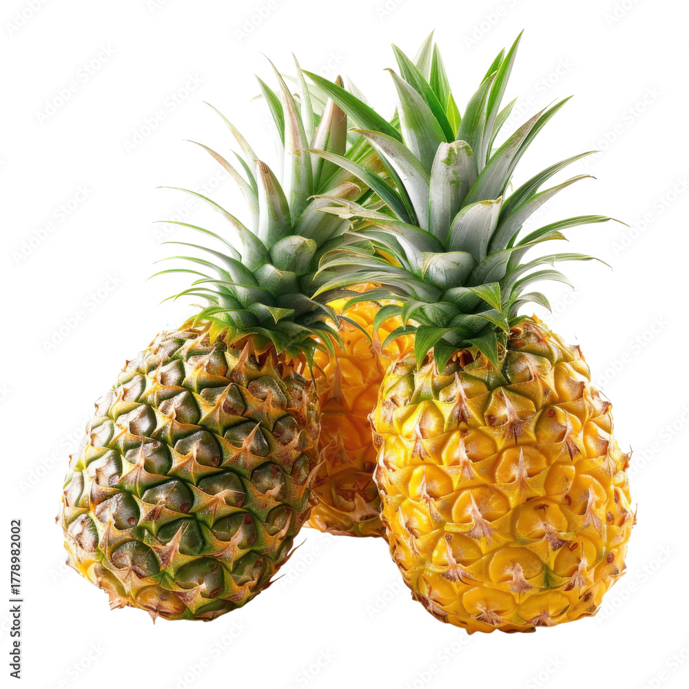 Fototapeta premium Fresh Pineapple Tropical Fruit Still Life Photography Healthy Eating Summer Vibes Sweetness Foodie