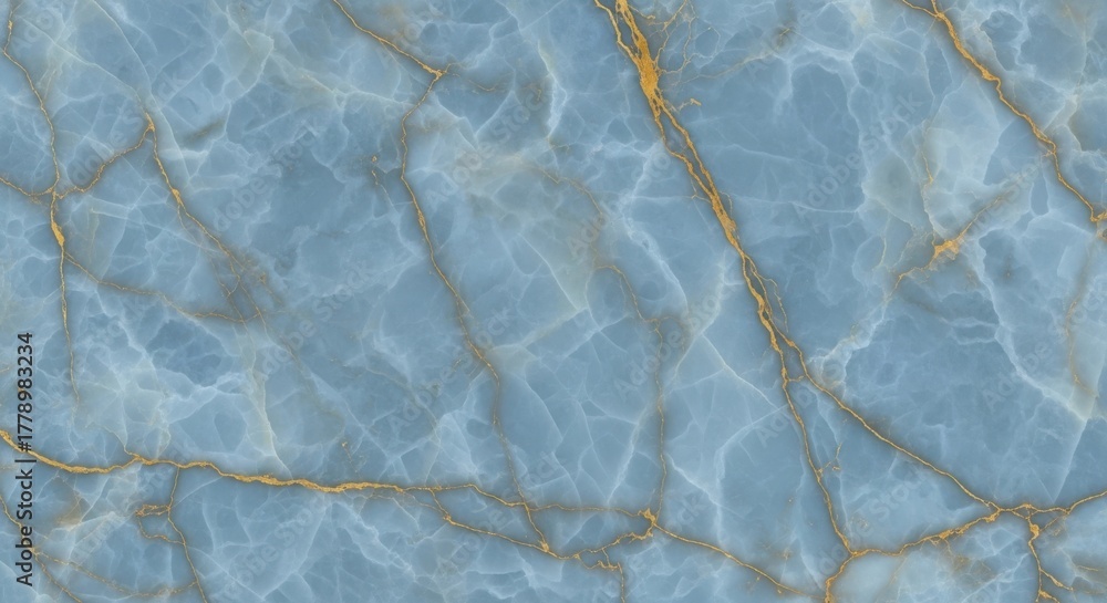 Obraz premium Deep blue marble with intricate golden veining, a sophisticated natural pattern