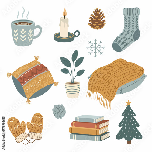 set of icons for christmas