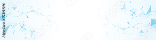 Global network connection banner design template. Header social network communication in the global business concept. Big data visualization. Internet technology