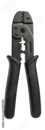 Cable crimper with integrated wire stripper and cutter for efficient home renovation.