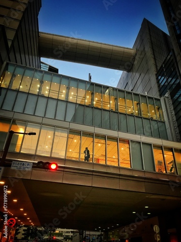 office building at night