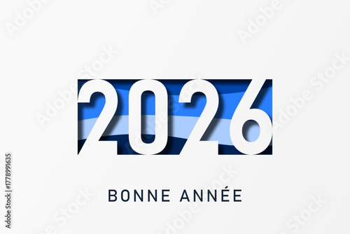 Bonne année - meilleurs vœux 2026 - vecteur pour affiche bannière salutation et célébration du nouvel an 2026.