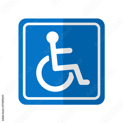 Wheelchair ,  handicapped access sign  - simple vector icon