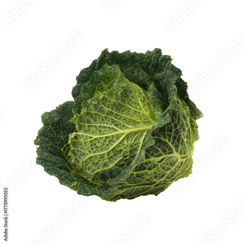 Savoy cabbage isolated on transparent background