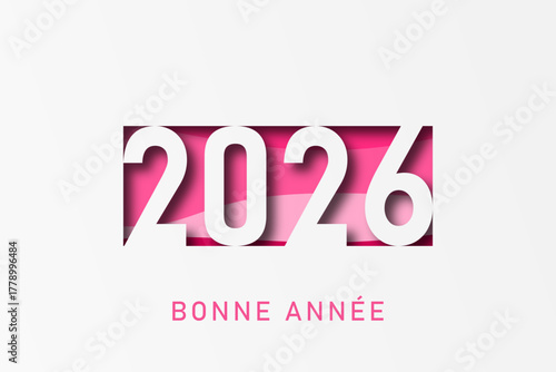Bonne année - meilleurs vœux 2026 - vecteur pour affiche bannière salutation et célébration du nouvel an 2026.